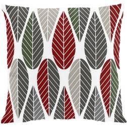 Arvidssons Textil Blader 47x47 Cushion Cover Green, Red, White, Grey