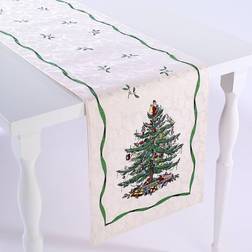 Spode Christmas Tree Tablecloth Multicolour, White