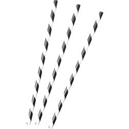 Amscan straws 19,7 cm paper black/white 12 pieces