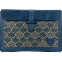 londo genuine leather sleeve bag for macbook pro & air 13 inch, blue