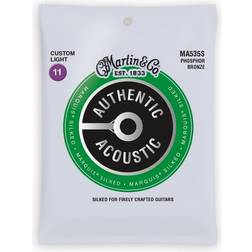 Martin Authentic Acoustic Guitar Strings Marquis Silked 92/8 Custom Light