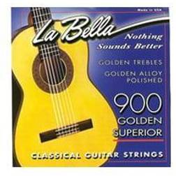 La Bella 900 Golden Nylon & Polished Golden Alloy Classical Guitar Strings Medium Tension