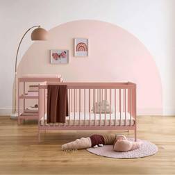 CuddleCo Nola 2 Piece Nursery Furniture Set - Blush Pink