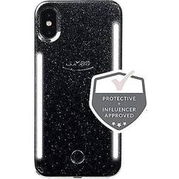LuMee Duo Case for Apple iPhone Xs/X Black Glitter