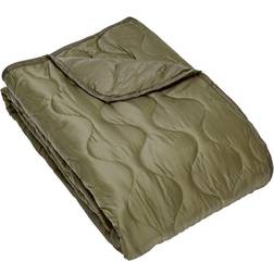 Mil-Tec Army Style Poncho Liner Quilted Travel Car Blanket Sleeping Bag Ripstop Olive