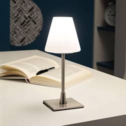 Fabas Luce LED Tischleuchte nickel satiniert Table Lamp