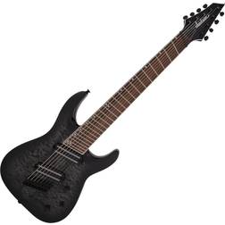 Jackson X Series Soloist Arch Top Slatx8q Ms 8-String Multi-Scale Electric Guitar Transparent Black Burst