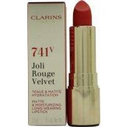 Clarins Joli Rouge Velvet Lipstick 3.5g 741V Red Orange