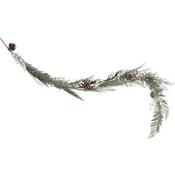 Ginger Ray Festive Foliage Garland with White Berries, Christmas Mantlepiece Garland, Winter Table Decoration, Artificial Foliage Garland 1.9m