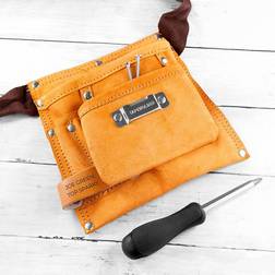 Treat Gifts Personalised 6-Pocket Leather Tool Belt