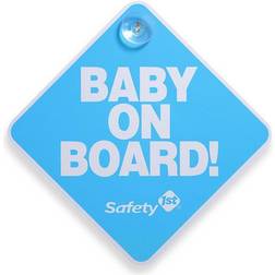 Safety 1st Baby On Board Sign In Blue Blue/white white 7.5in