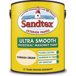 Sandtex 5L Smooth Masonry Paint Cornish Cream