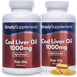 Simply Supplements Cod Liver Oil 1000mg 360 Capsules
