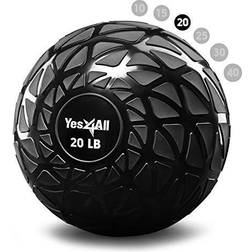None Yes4All 20lbs Slam Ball Dynamic Black/ Slam Medicine Ball Version