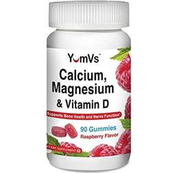 YumV's, Calcium, Magnesium & Vitamin D, Raspberry, 90