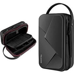 Telesin Large Carrying Case for GoPro Max Hero 11 10 9 8 7 6 5 4 3, Osmo Pocket Action, Insta 360 One R, Hard Protective Travel Bag for Selfie Tripod Mount Strap and Accessories (Capacity Increased)
