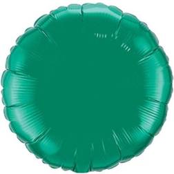 Qualatex 18" Emerald Green Plain Circle Foil Balloon