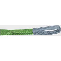 Lifting strap, max. load 4000 kg, pack of 2, green, with 2 loops, effective length 4 m