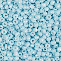 Creativ Company Rocaille Seed Beads, D 3 mm, size 8/0 hole size 0,6-1,0 mm, light blue, 25 g/ 1 pack