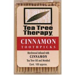 Tea Tree Therapy Cinnamon Toothpicks Mint 100-pack