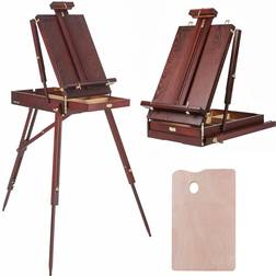 MEEDEN French Easel Wooden Sketch Easel Box with Fodable Legs