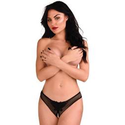 Indra Crotchless Beaded Thong L/XL