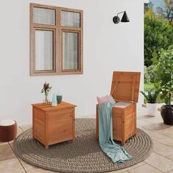 vidaXL udendørs hyndeboks 50x50x56 grantræ Chair Cushions Brown, Natural
