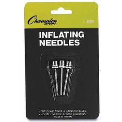 Champion Sports INB Inflating Needles for Electric Pump Nickel-Plated 3 Pack