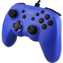 Nyko Prime Controller for Nintendo Switch, Blue Wired Switch Controller Ergonomic Shell Design Turbo Button for Competitive Advantage Rumble Feature PC Compatible Nintendo Switch