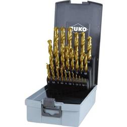 Ruko 250215TRO/RUKO HSS-G Twist drill bit set 25-piece 1 mm, 1.5 mm, 2 mm, 2.5 mm, 3 mm, 3.5 mm, 4 mm, 4.5 mm, 5 mm, 5.5 mm, 6 mm, 6.5 mm, 7 mm, 7.5 mm, 8 mm