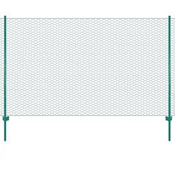 vidaXL Wire Mesh Fence with Posts Steel 25x1.5
