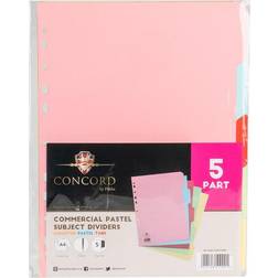 Concord Subject Dividers Polypropylene Europunched 6-Part A4