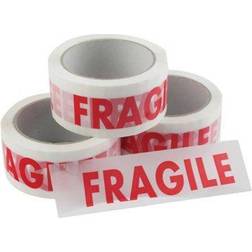 Vinyl Tape Printed Fragile 50mmx66m White