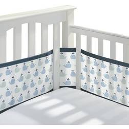 BreathableBaby Mesh Crib Liner In Little Whale/navy