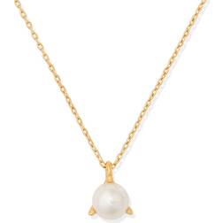 Kate Spade Brilliant Statements Trio Prong Pendant Necklace - Gold/Pearl