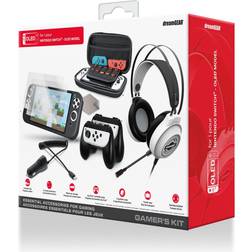 Dreamgear Gamers Kit for Switch OLED: Wired Gaming Headset with 50mm Drivers, 2Screen Protectors, Ergonomic Grip, Switch OLED Travel Case, Joy-Con