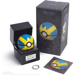 Grupo Erik Quick Ball Authentic Die-Cast Replica Pokemon Collectible- Realistic Electronic Sounds and Lights- Includes Poke Ball, Lit Display Case, Auth Hologram by The Wand Company- Officially Licensed Pokeball