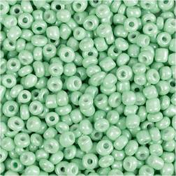 Creativ Company Rocaille Seed Beads, D 3 mm, size 8/0 hole size 0,6-1,0 mm, light green, 25 g/ 1 pack