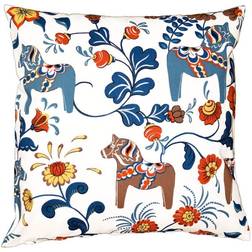 Arvidssons Textil Leksand Cushion Cover Blue, Orange, Yellow, Red, Brown (45x45cm)