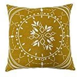 Furn Mandala Poly Cushion Ochre Complete Decoration Pillows Orange, Yellow, White (45x45cm)