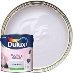 Dulux Silk Emulsion Violet Wall Paint, Ceiling Paint White 2.5L