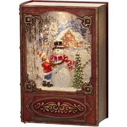 Konstsmide Water-Filled Red Book Snowman Christmas Decoration