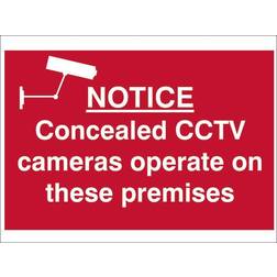 Scan adhesive semi-rigid PVC Notice Concealed CCTV Cameras