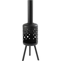 Callow Gozo 115cm Tower Outdoor Fireplace Black