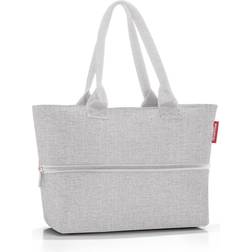 Reisenthel Shopper E1, Expandable 2-in-1 Tote, Converts from Handbag to Oversized Carryall, Twist Sky Rose