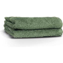 The Linen Yard Loft Woven Combed Cotton 2 Dishcloth Green