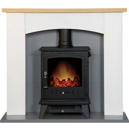 Adam Huxley Electric Stove Suite-White and Grey