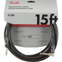 Fender Professional Series Instrument Cable 15 Foot Straight/Angle Black