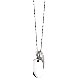Fred Bennett Double Oval Dog Tag Pendant - Silver