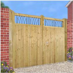 Windsor Wooden Tall Double Driveway Gate 3000